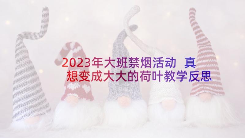 2023年大班禁烟活动 真想变成大大的荷叶教学反思(大全5篇)