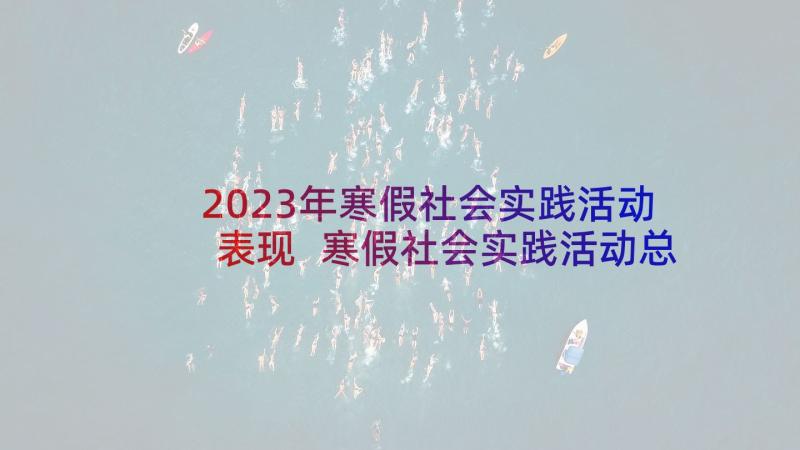 2023年寒假社会实践活动表现 寒假社会实践活动总结(精选8篇)