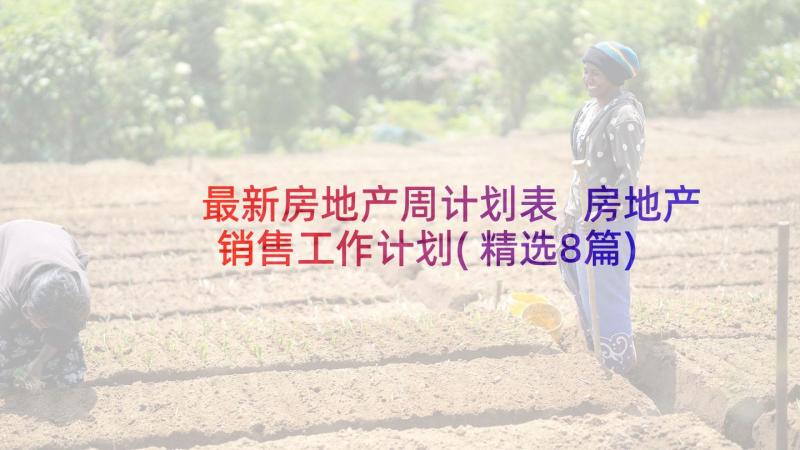 最新房地产周计划表 房地产销售工作计划(精选8篇)