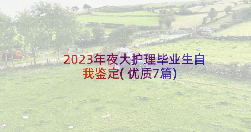 2023年夜大护理毕业生自我鉴定(优质7篇)