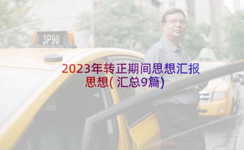 2023年转正期间思想汇报思想(汇总9篇)