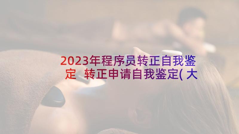 2023年程序员转正自我鉴定 转正申请自我鉴定(大全9篇)