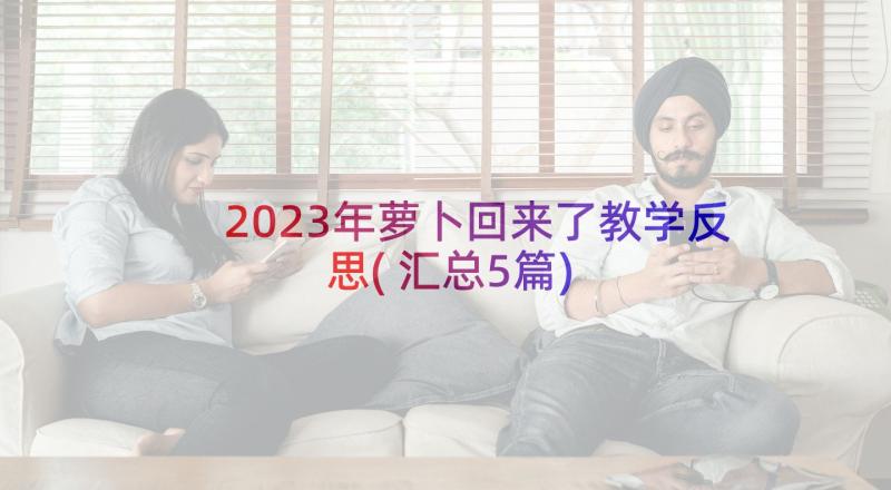 2023年萝卜回来了教学反思(汇总5篇)