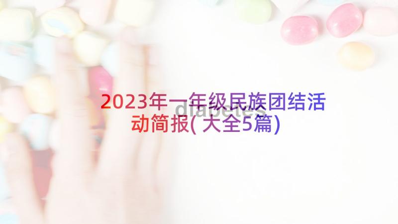 2023年一年级民族团结活动简报(大全5篇)