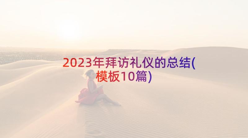 2023年拜访礼仪的总结(模板10篇)