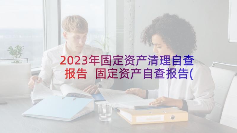 2023年固定资产清理自查报告 固定资产自查报告(大全9篇)