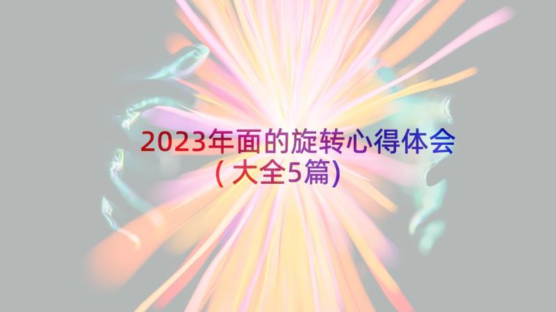 2023年面的旋转心得体会(大全5篇)