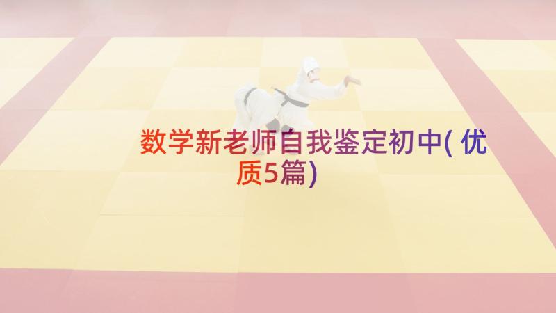 数学新老师自我鉴定初中(优质5篇)