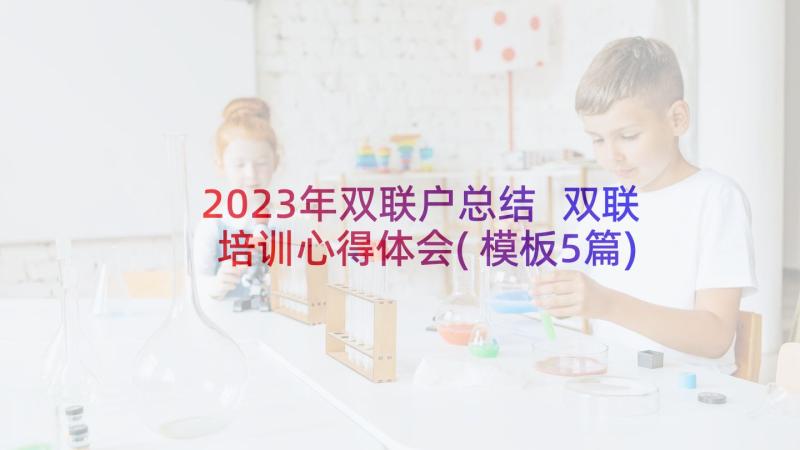 2023年双联户总结 双联培训心得体会(模板5篇)