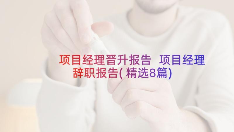 项目经理晋升报告 项目经理辞职报告(精选8篇)