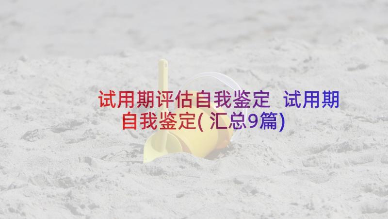 试用期评估自我鉴定 试用期自我鉴定(汇总9篇)