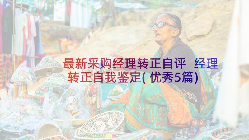 最新采购经理转正自评 经理转正自我鉴定(优秀5篇)