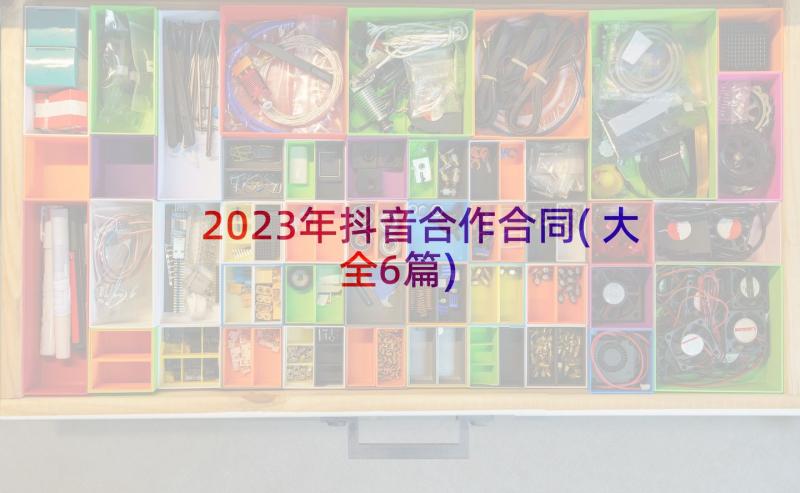 2023年抖音合作合同(大全6篇)