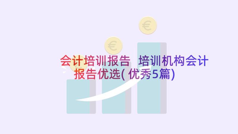 会计培训报告 培训机构会计报告优选(优秀5篇)