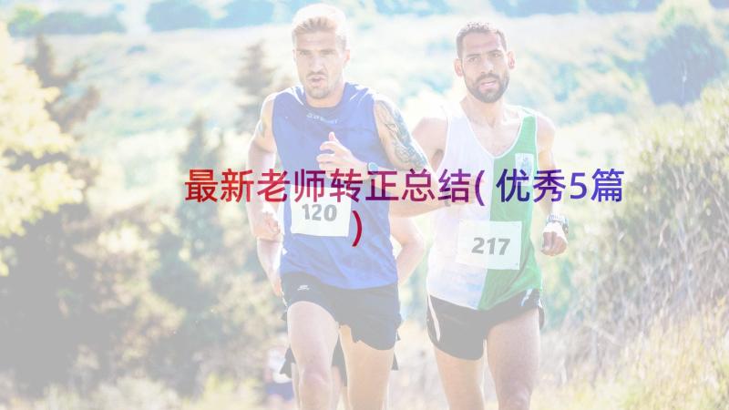 最新老师转正总结(优秀5篇)