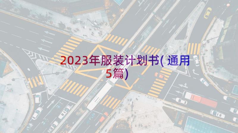 2023年服装计划书(通用5篇)