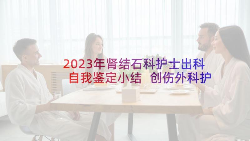 2023年肾结石科护士出科自我鉴定小结 创伤外科护士出科自我鉴定(大全5篇)