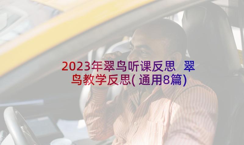 2023年翠鸟听课反思 翠鸟教学反思(通用8篇)