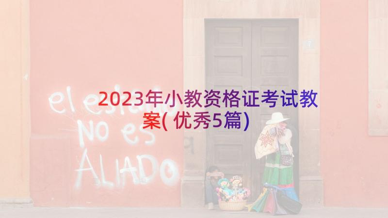 2023年小教资格证考试教案(优秀5篇)