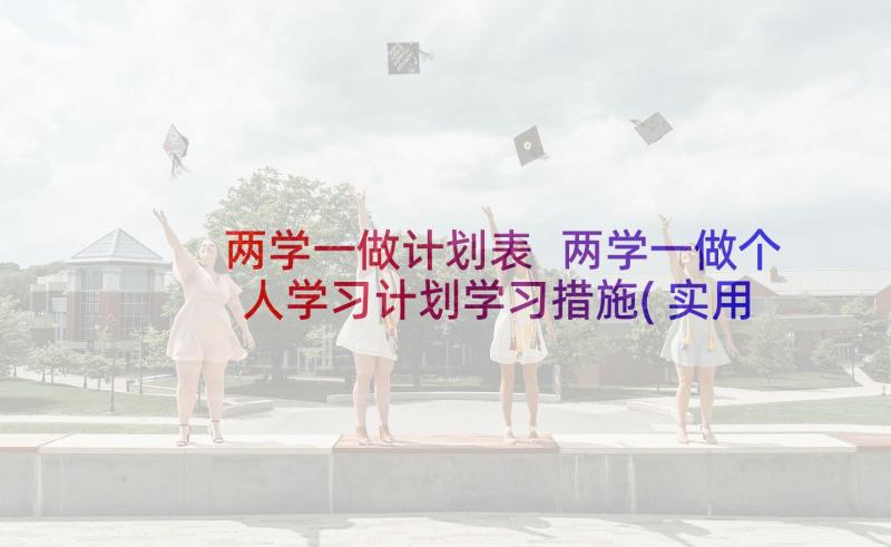 两学一做计划表 两学一做个人学习计划学习措施(实用5篇)