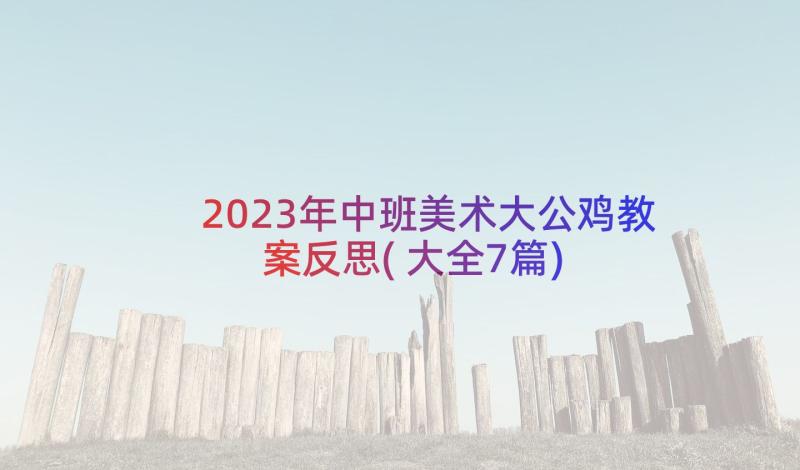 2023年中班美术大公鸡教案反思(大全7篇)