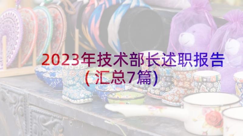 2023年技术部长述职报告(汇总7篇)