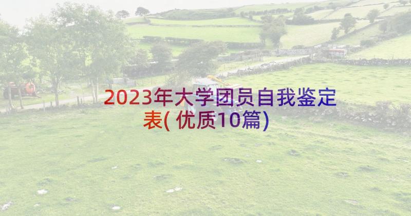 2023年大学团员自我鉴定表(优质10篇)