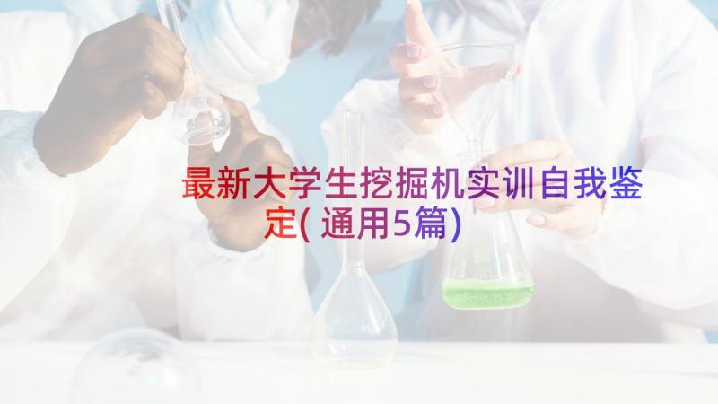 最新大学生挖掘机实训自我鉴定(通用5篇)