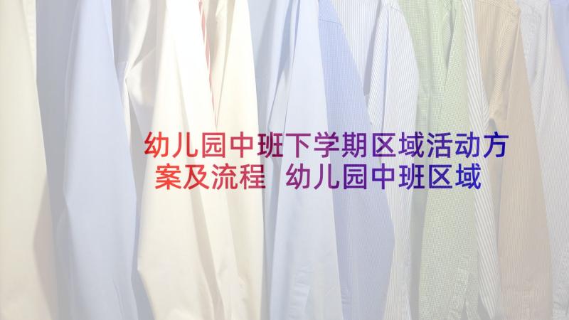 幼儿园中班下学期区域活动方案及流程 幼儿园中班区域活动方案(大全5篇)