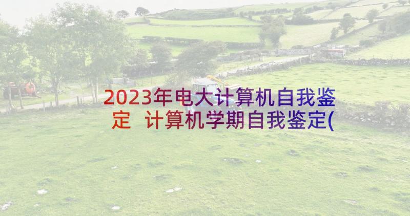 2023年电大计算机自我鉴定 计算机学期自我鉴定(通用6篇)