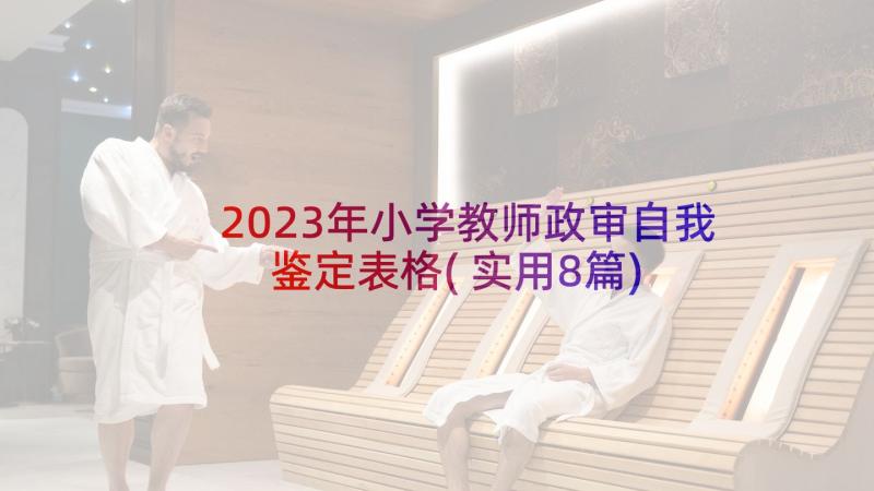 2023年小学教师政审自我鉴定表格(实用8篇)