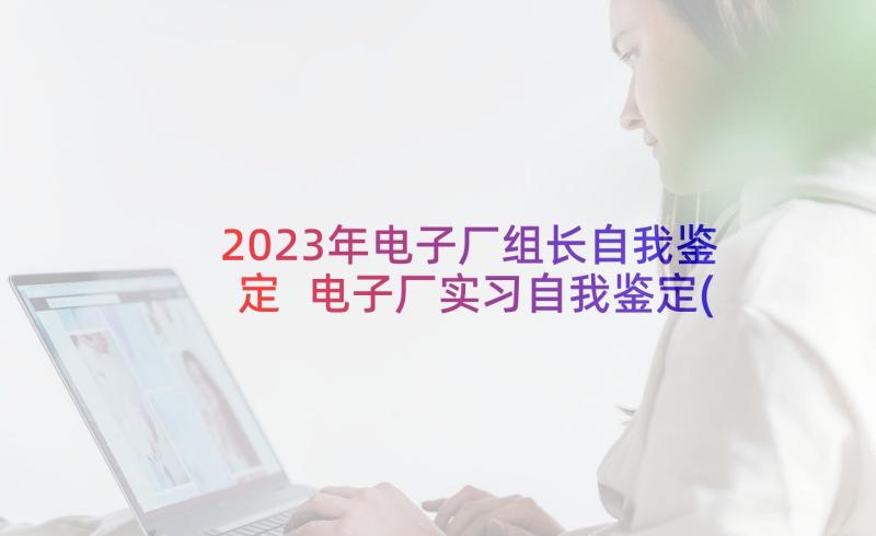 2023年电子厂组长自我鉴定 电子厂实习自我鉴定(模板5篇)