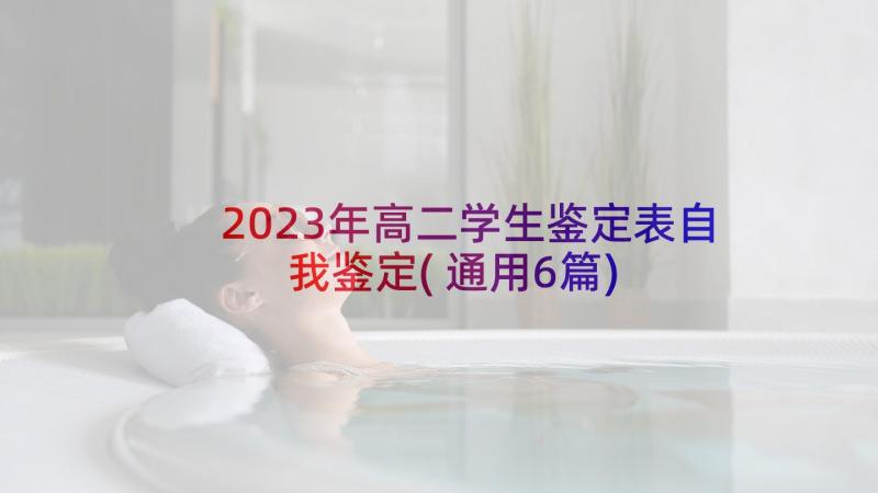 2023年高二学生鉴定表自我鉴定(通用6篇)