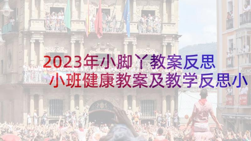 2023年小脚丫教案反思 小班健康教案及教学反思小手帕(优质5篇)