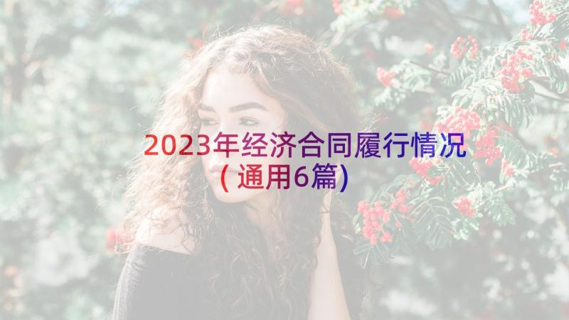 2023年经济合同履行情况(通用6篇)