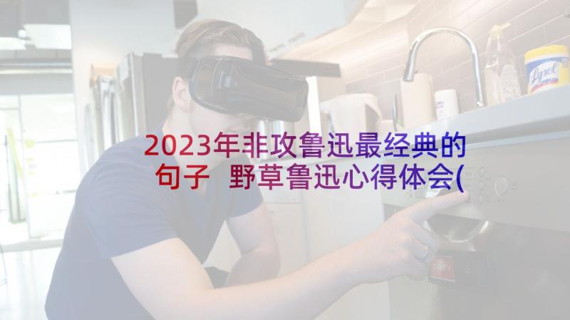 2023年非攻鲁迅最经典的句子 野草鲁迅心得体会(优秀7篇)