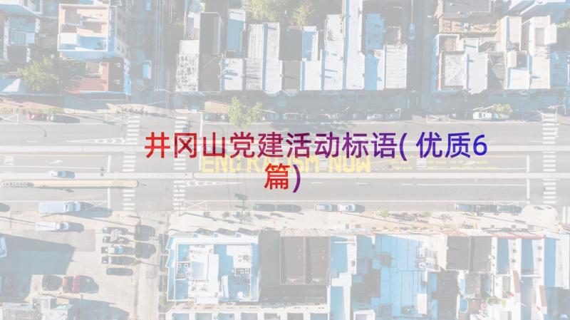 井冈山党建活动标语(优质6篇)