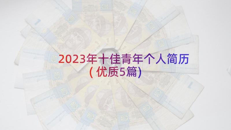 2023年十佳青年个人简历(优质5篇)