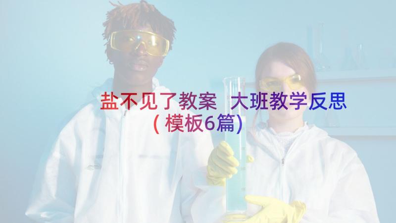 盐不见了教案 大班教学反思(模板6篇)