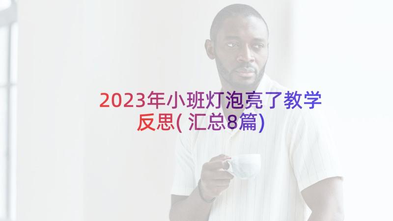 2023年小班灯泡亮了教学反思(汇总8篇)