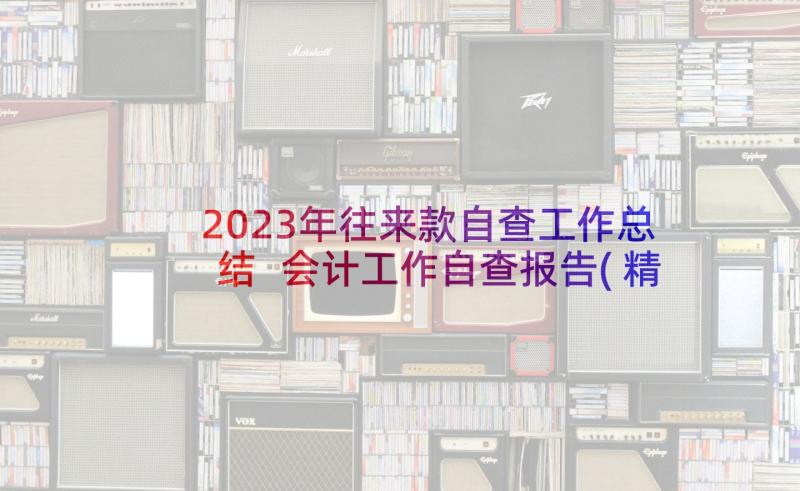 2023年往来款自查工作总结 会计工作自查报告(精选10篇)