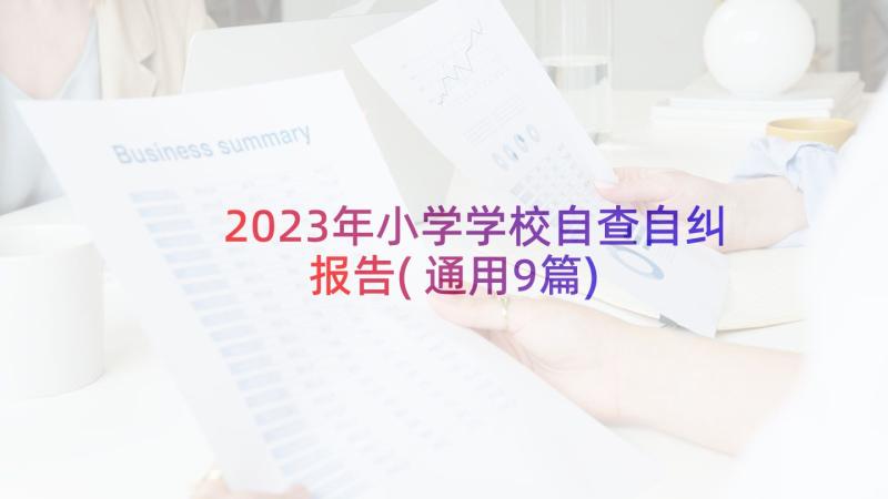 2023年小学学校自查自纠报告(通用9篇)