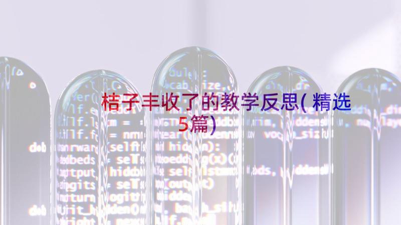 桔子丰收了的教学反思(精选5篇)