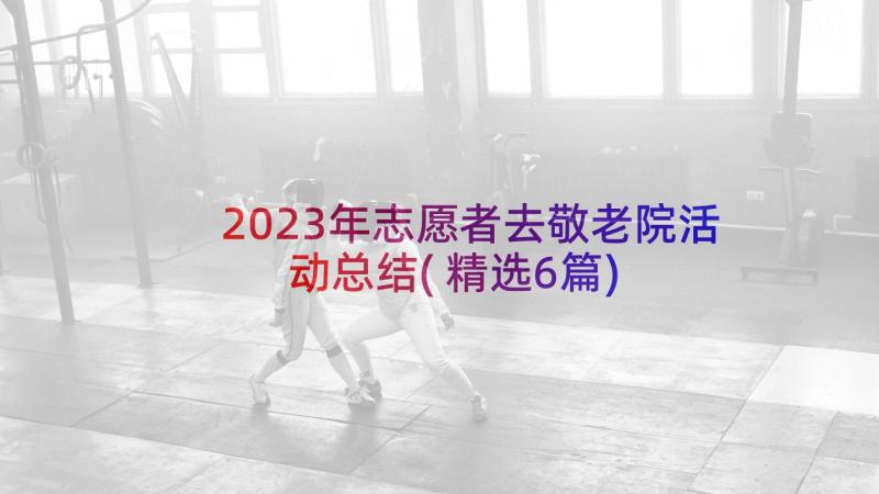 2023年志愿者去敬老院活动总结(精选6篇)