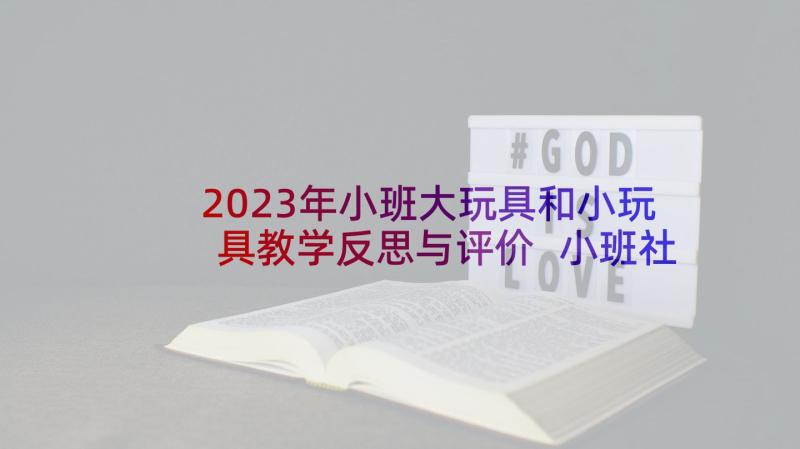 2023年小班大玩具和小玩具教学反思与评价 小班社会教案及教学反思电动玩具真好玩(模板5篇)