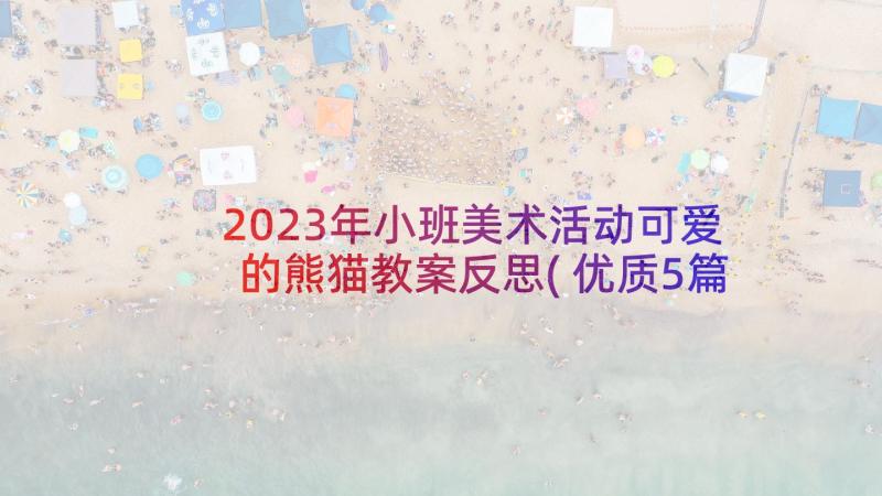 2023年小班美术活动可爱的熊猫教案反思(优质5篇)