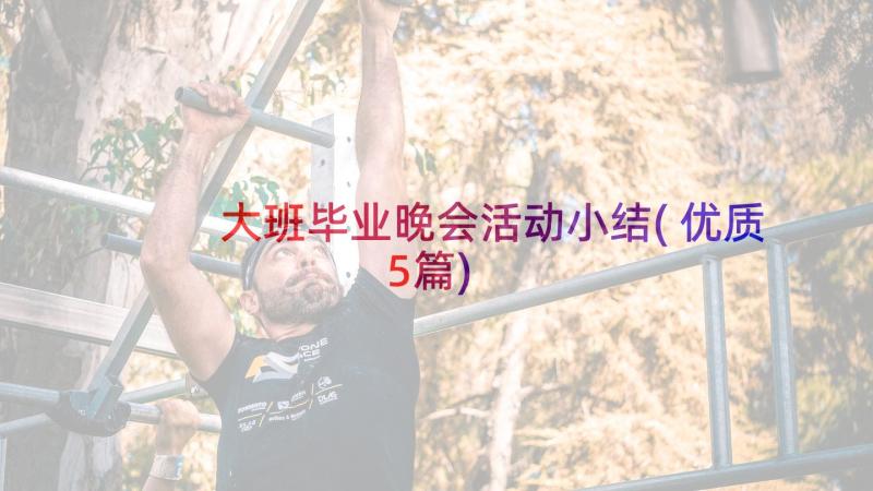 大班毕业晚会活动小结(优质5篇)