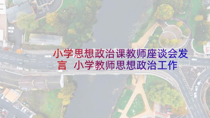 小学思想政治课教师座谈会发言 小学教师思想政治工作总结(大全5篇)