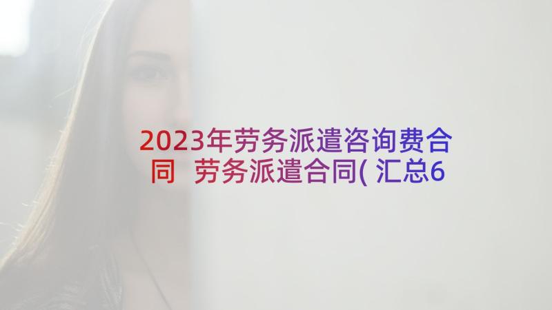 2023年劳务派遣咨询费合同 劳务派遣合同(汇总6篇)