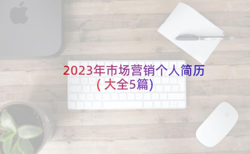 2023年市场营销个人简历(大全5篇)